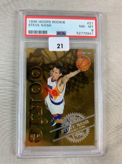 1996 Hoops Rookie Steve Nash PSA 8