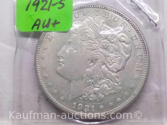 1921S MORGAN DOLLAR AU