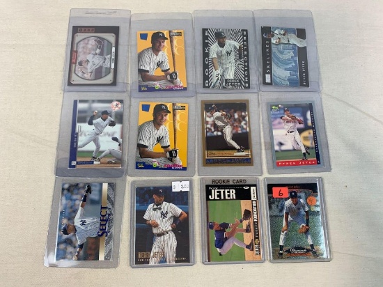 Lot of 12 Derek Jeter baseball cards