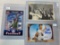 (3) Postcard Size HOF/Star Cards w/ Cal Abrams Autograph / Banks & Joe D.