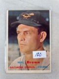 1957 Topps BB Hal Brown   EX/EX+  (Clean Card)