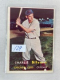 1957 Topps BB Charlie Silvera   EX/EX+  (Clean Card)