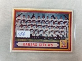1957 Topps BB Kansas City A's Team Card   VG