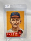 1953 Topps Al Aber High #    (Clean Card Initials in ink on upper LH area)