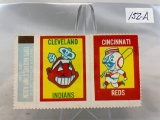 1962 Topps Full Stamp Panel  Indians/Reds  MINT