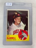 1963 Topps Sam McDowell (2nd Year Card )  EX+   ( Clean Card )