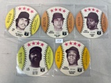 1976 Towne Club Discs HOF/Stars (5) Card Lot w/ F. Robbby -Tiant- Cey NM+