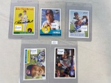 (5) Assorted Cleveland Indians Autograph Cards w/ O. Hershiser