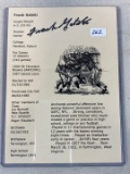 Frank Gatski Autographed Stat Card w / Short Bio