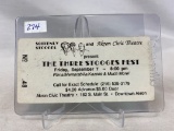 1990 The Three Stooges Ticket @ Akron Civic Theater