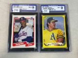 Jose Canseco & Sammy Sosa Graded Cards Graded Mint 9