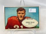 1953 Bowman FB Eddie Price   GD-VG