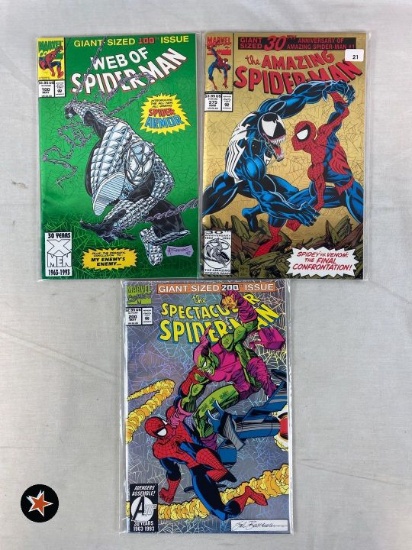 (3) Giant-Sized Spider-Man Comic Books