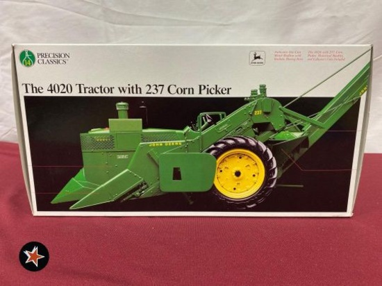 John Deere 4020 Tractor with 237 Corn Picker - 1/16 scale