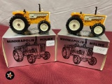 2 Minneapolis Moline G 1050 Tractors - 1/64 scale