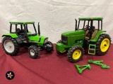 Deutz-Allis 6260 Tractor, John Deere 7800 Tractor (missing rear axle clip on back tire) - Both 1/16