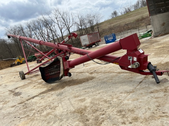 Hutchison 75' 12" Swing A Way Grain Auger