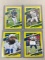 Great Lot of 4 2021 Donruss Yellow Press Proofs Incl. Tom Brady