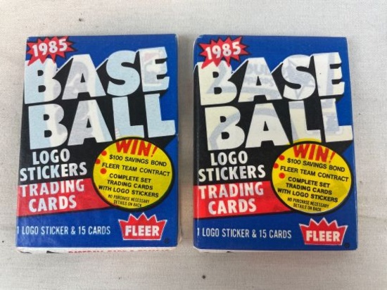 Lot of 2 Unopened 1985 Fleer Baseball Wax Packs Look for Clemens r/c
