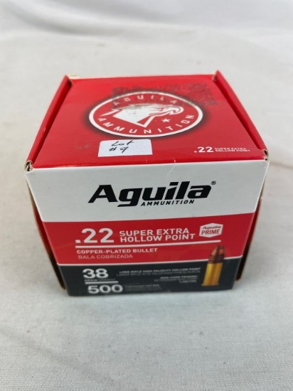 Full Box of 500 Aguila 22 Super Extra Hollow Point Bullets
