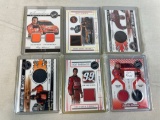 Lot of 6 NASCAR Firesuit and Tire Cards