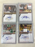 Lot of 4 Star NASCAR Autograph Cards On Card COA's