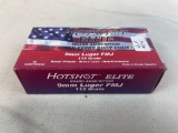 Full Box of 50 Hot Shot Elite 9mm Full Metal Jacket Bullets