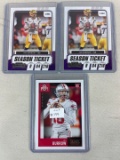 Lot of 3 2020 Joe Burrow College Rookie Cards Incl Ohio State SP