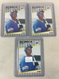 Lot of 3 1989 Fleer Ken Griffey Jr Rookie Cards