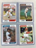 Lot of 4 1974 Topps Baaseball Stars Incl Carlton