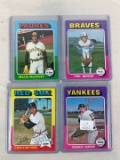 Lot of 4 1975 Topps Baseball Stars Incl. Munson