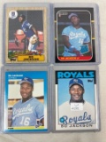 Lot of 4 Bo Jackson Rookie Cards Incl. '86 Topps Traded