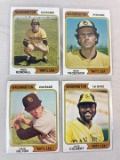 Lot of 4 Different Rare 1974 Topps Baseball Error Cards