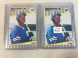 Lot of 2 1989 Fleer Ken Griffey Jr Rookie Cards #548