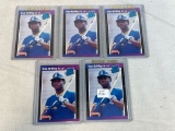 Lot of 5 1989 Donruss Ken Griffey Jr Rookie Cards #33