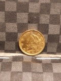 1853 TYPE-1 $1. GOLD PIECE AU-DETAILS REPAIRED