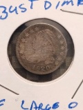 1820 BUST DIME VF