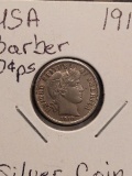 1910 BARBER DIME XF