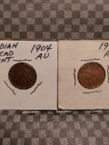 2-1904 INDIAN HEAD CENTS XF-AU
