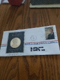 1973 LIMITED EDITION LYNDON B. JOHNSON STERLING SILVER MEDAL IN FIRST DAY COVER