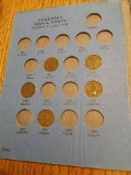PARTIAL SET CANADIAN SMALL CENTS IN FOLDER