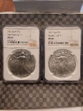 2021 TYPE-1 & TYPE-2 SILVER EAGLES BOTH NGC MS69