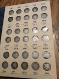 1892-1916 BARBER DIME SET COMPLETE AVE. CIR.-XF