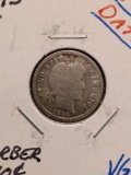 1895S BARBER DIME KEY DATE VG