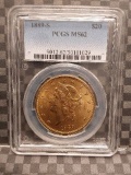 1889S $20. GOLD PIECE PCGS MS62