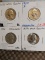 1953,1953D,1954,1954S WASHINGTON QUARTERS BU