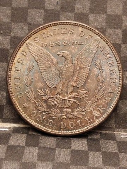 1885 MORGAN DOLLAR BU TONING