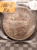 1881S MORGAN DOLLAR BU TONING