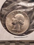 1934 WASHINGTON QUARTER BU