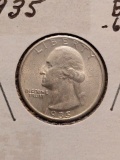 1935 WASHINGTON QUARTER BU